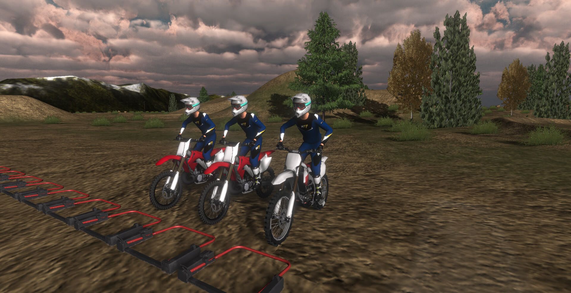 Motocross The Force screenshot: gate drop